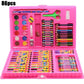 208 PCS Kid Draw Set Colored Pencil Crayon Watercolors Pens with Drawing Board Drawing Set Toy School Supplies Kid Gifts