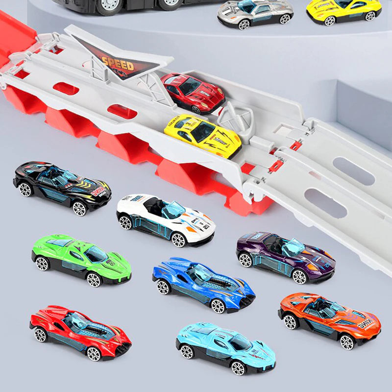 Kids Toys Folding Deformation Track Transport Truck Boys Creative Children' S Day Gifts