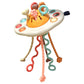 Pull String Activity Toy Food-Grade Silicone Montessori Pull String Toy Colorful Portable Baby Sensory Toy Fine Motor Skill Toys