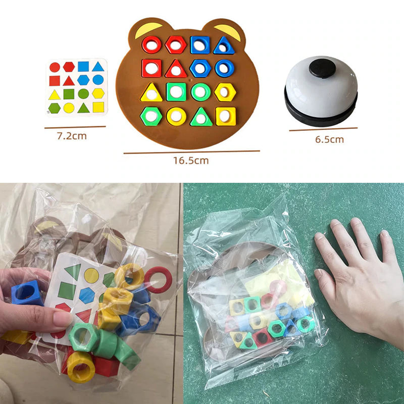 DIY Children Geometric Shape Color Matching 3D Puzzle Baby Montessori Learning Educational Interactive Battle Game Toys for Kids