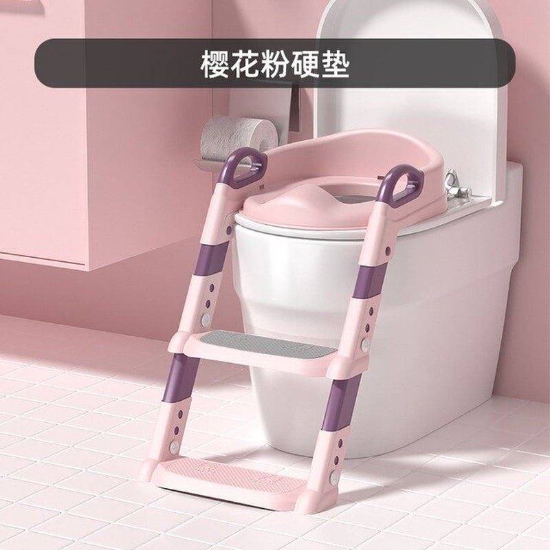 Infant Folding Potty Training Seat Urinal Backrest Chair with Adjustable Step Stool Ladder Safe Toilet Chair for Baby Toddlers